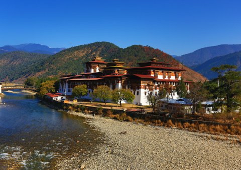 Malerisches Punakha Dzong in Bhutan