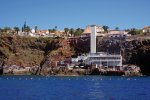 Das Fischrestaurant Atlantis auf der Badebucht lädt zu fantastischen Ausblicken ein