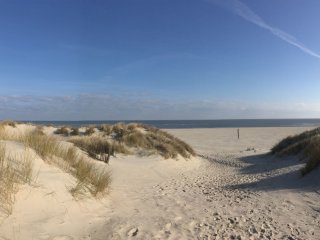 Tiefes Einatmen an der Brandung der Nordsee