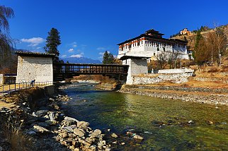 Punakha Dzong Burg in Bhutan 
