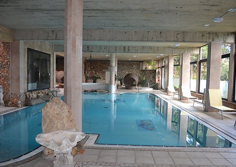 Neben dem Indoorpool stehen Ihnen auch eine Sauna und Dampfbad zur Verfügung
