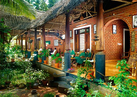 Der Ayurveda-Bereich im Somatheeram Resort