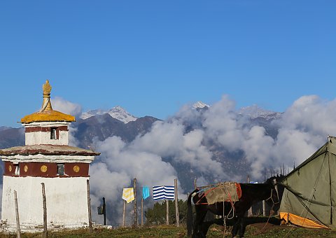 Ausblick während des Trekkings am Paro Bumdra in Bhutan 