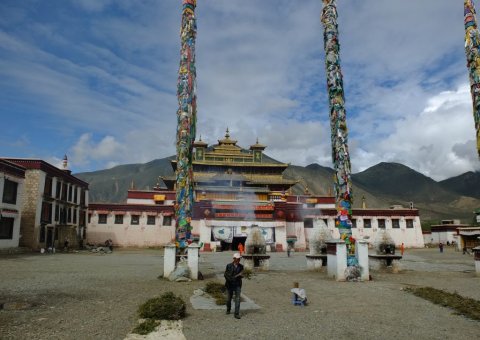 Der Samye-Kloster Samye ist das erste buddhistische Kloster, das in Tibet gebaut wurde