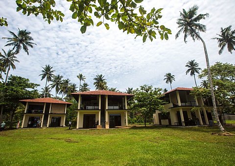 Die Sea View Villas schmiegen sich sanft in die grüne Landschaft Sri Lankas