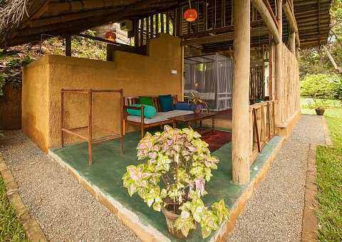 Ankommen und wohlfühlen - die Bamboo Huts lassen Sie Natur pur während Ihres Yoga Urlaubs erleben