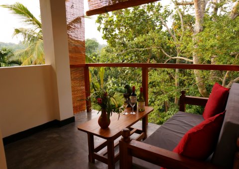 Ihre Aussicht vom Balkon des Big House Room - den Geräuschen des Dschungels lauschen