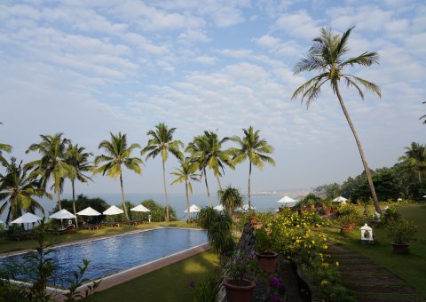 Der Pool des Bethsaida mit Blick auf das Meer