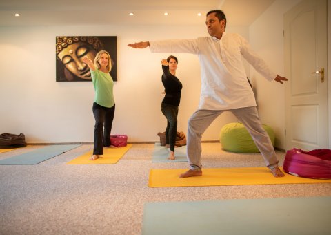 Die Yogaeinheiten im Sathya Ayurveda Hotel unterstreichen die Ayurvedakur