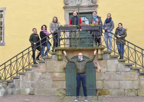 Das NEUE WEGE Team zu Besuch im Schloss Melschede im Sauerland