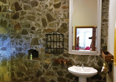 Badezimmer in den Bungalows