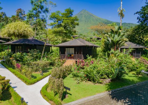 Schlendern Sie durch den Garten zu Ihrem Bungalow