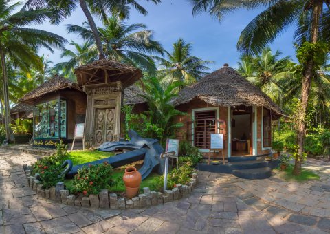 Empfangsbereich des Manaltheeram Ayurveda Beach Resort