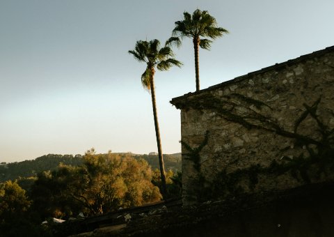 Die Stimmung der Finca bei Sonnenuntergang