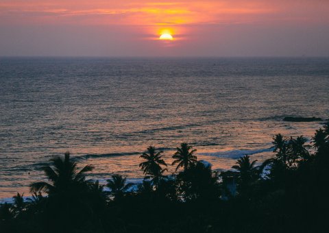 Sonnenuntergang über dem Indischen Ozean
