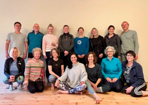 Strahlende Yogis im Saalerwirt