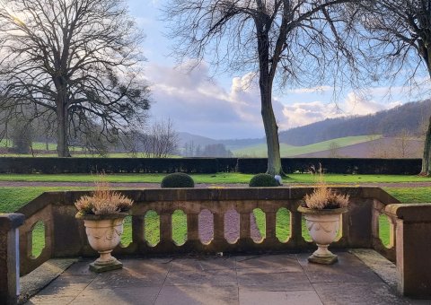 Die idyllische Umgebung vom Schloss Melschede
