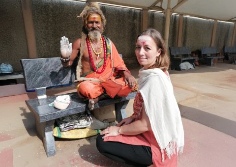 Shakiri Juen und ein Sadhu