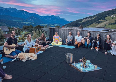 Musik mit Blick auf die Bergwelt