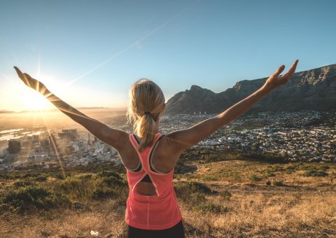 Den Blick vom Tafelberg genießen