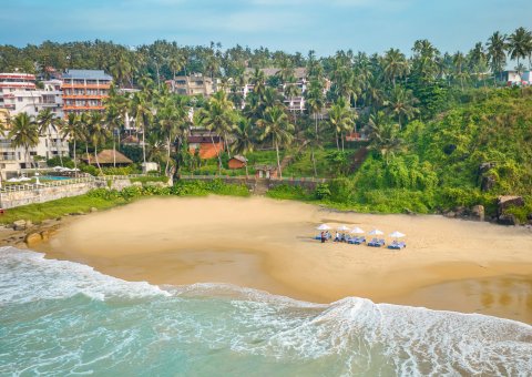 Der weite Strand direkt vor dem Soma Palmshore