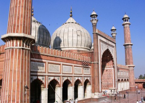 Die Moschee Jama Masjid in Delhi