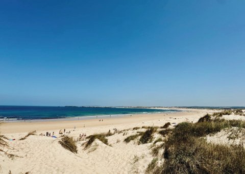Genießen Sie den weiten Strand
