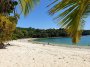 Im Schatten der Palmen am Strand entspannen